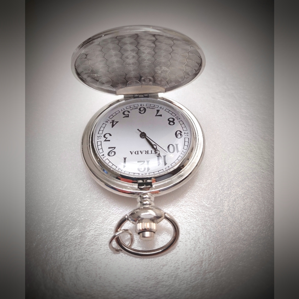 Japanese Movement 3D Talisman for Invisibility Amulet Pocket Watch. Unisex
